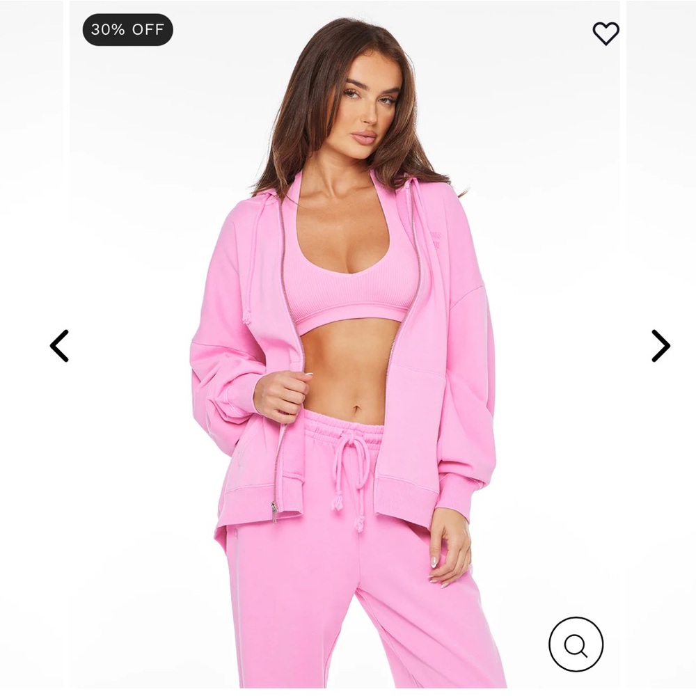 CSB boyfriend zip up hoodie - crush